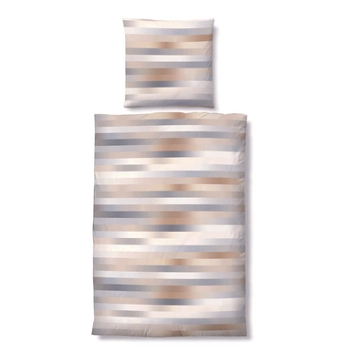 Bettwäsche Biberna Pixel Edelflanell Grau