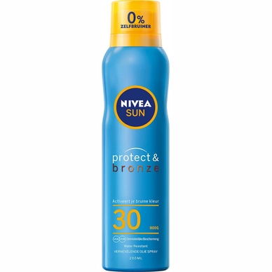 Zonnebrand Nivea Sun Protect & Bronze Beschermende Spray Factor 30
