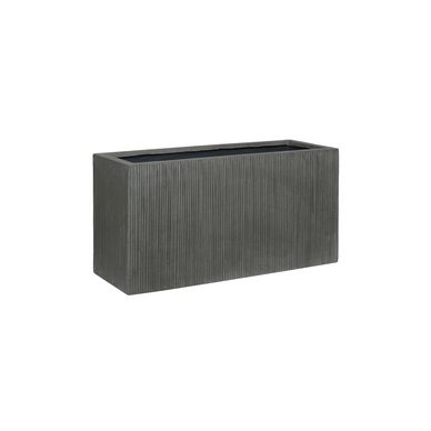 Blumentopf Pottery Pots Jort S Dunkelgrau Horizontal Geriffelt 80 x 30 x 40 cm