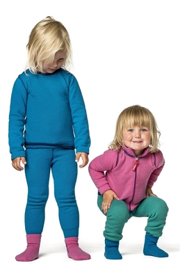 Ondershirt Woolpower Kids Crewneck 200 Light Blue