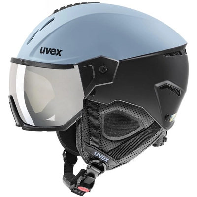 Skihelm Uvex Instinct Visor Glacier Black Mat