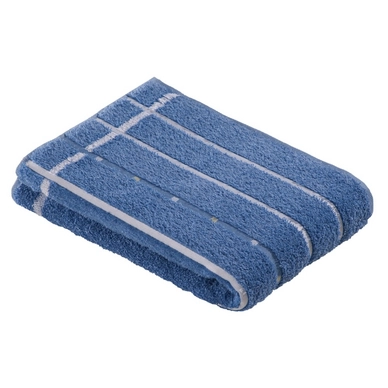Serviette de Douche Vossen Quadrati Aqua White (set de 2) (67 x 140 cm)