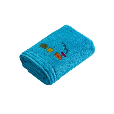 Hand Towel Vossen Kids Train Turquoise (set of 3) (30 x 50 cm)