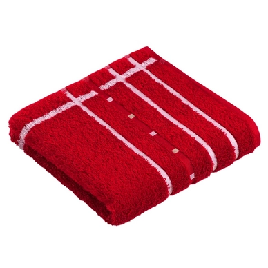 Hand Towel Vossen Quadrati Purpur White (set of 3) (50 x 100 cm)