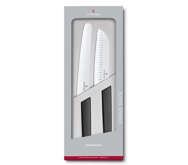 Messenset Victorinox Swiss Modern 2 Zwart (2-Delig)