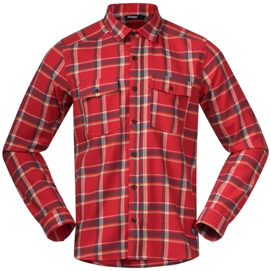Chemise Bergans Men Tovdal Shirt Red Sand Chec
