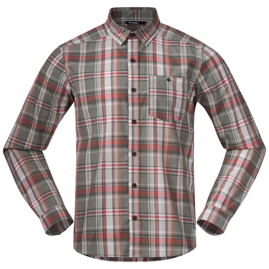 Chemise Bergans Men Kikut Shirt Light Green Mud Check