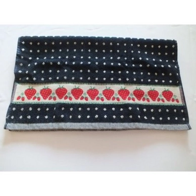 Theedoek Bunzlau Castle Strawberry Dark Blauw