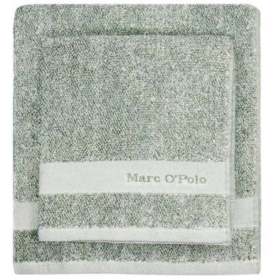 Handdoek Marc O'Polo Melange Pine Green Off White