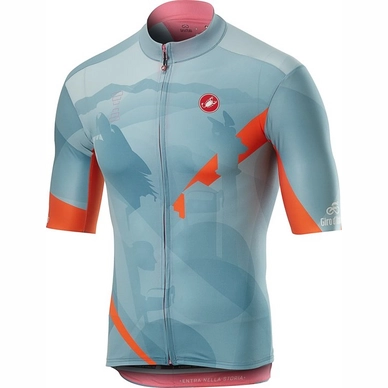Fietsshirt Castelli Men Feltre Croce D'Aune Jersey Blu Polvere
