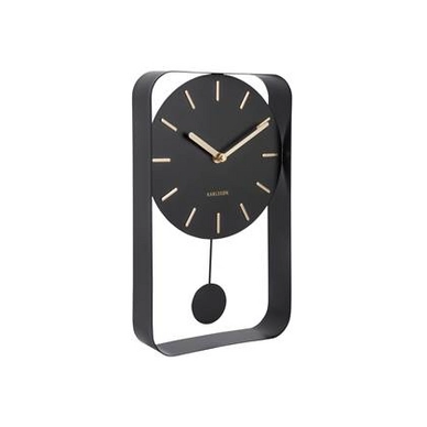 Uhr Karlsson Pendulum Charm Small Steel Black 32,5 x 20 cm