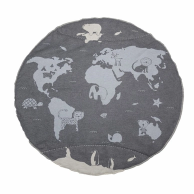 Speelmat David Fussenegger Juwel Map Of The World Grey (120 x 120 cm)