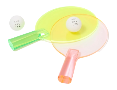 Table Tennis Set Sunnylife Games Lucite Aurora