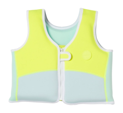 Gilet de Natation Sunnylife Enfant Salty The Shark Aqua Neon Yellow (3-6 ans)