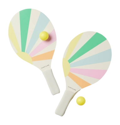 Strandtennis Set Sunnylife Beach Paddle Set Pool Side Pastel Gelato
