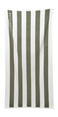 Strandtuch Sunnylife Beach Towel The Vacay Olive Stripe