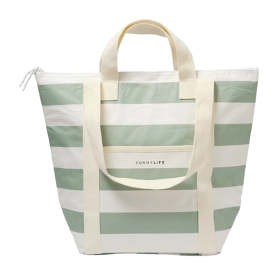 Kühltasche Sunnylife Light Cooler Tote La Palma Sage Stripe