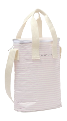 Kühltasche Sunnylife Light Cooler Drinks Bag Lazy Days Pink Stripe
