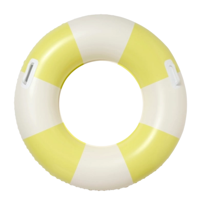 Schwimmring Sunnylife Slim Tube Pool Ring Kinder Tides Out Citrus Stripe
