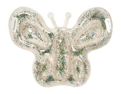 Aufblasbarer Schmetterling Sunnylife Kinder Lie-On Float Cotton Candy Glitter