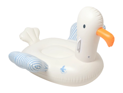 Mouette Gonflable Sunnylife Kids Ride-On Sid The Seagull Blue Stripe