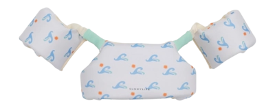 Schwimmweste Sunnylife Floatie Jacket Kinder Sid The Seagull Blue Wave (4-6 Jahre)