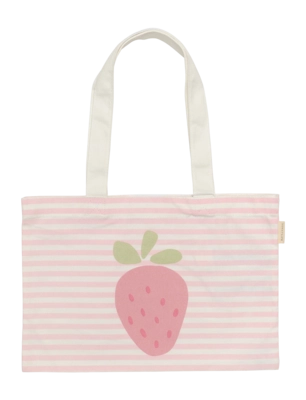 Strandtasche Sunnylife Kids Canvas Beach Bag Strawberry Sunshine Pink Stripe