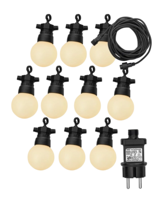 Lampe de Jardin Luxform Party Light Honolulu Black 10 Lumen (10x)