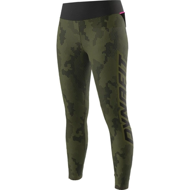 Laufhose Dynafit Trail Graphic Tights Damen Winter Moos Exagon Camo