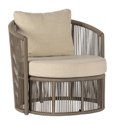 Fauteuil Borek Savona Alu Slate Rope / Dune