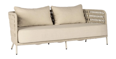 Loungebank Borek Rapallo Sofa Alu Chalk / Rope White Taupe / Dune