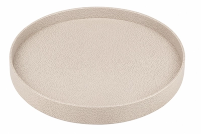 Tray Giobagnara Polo Round Extra Large Printed Calfskin Golf Stone