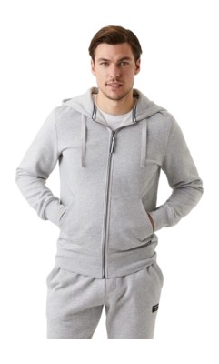 Gilet Björn Borg Men Zip Hood Centre Gris