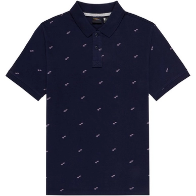 Polo O'Neill Blau Aop w/ Pink Lila Herren