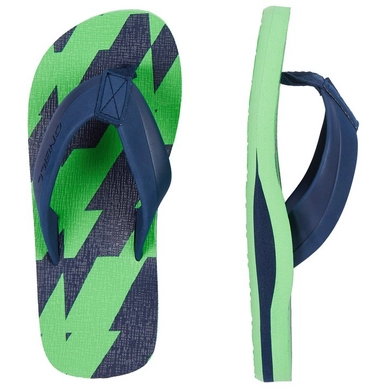 Flip Flops O'Neill Boys Imprint Pattern Green Aop w/ Blue