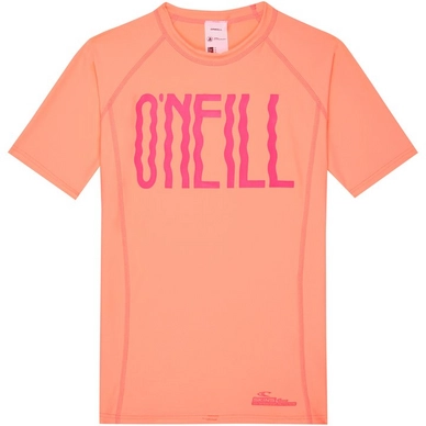 Zwemshirt O'Neill Girls Logo Short Sleeve Skins Neon Peach