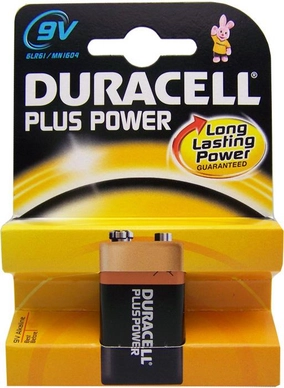 Batterij Duracell 9V Alkaline 5-pack
