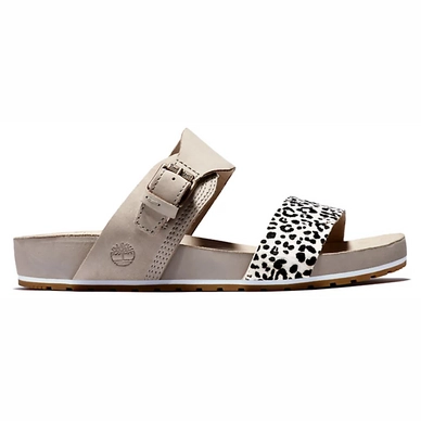 Timberland Women Malibu Waves 2 Band Slide Blk Whte Lpard