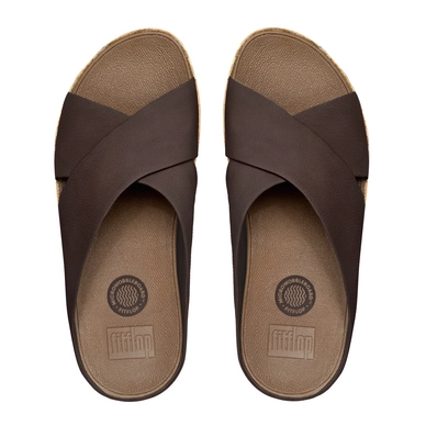 Sandaal FitFlop Kys™ Leather Chocolate Brown