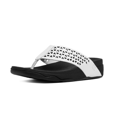 FitFlop Leather Latice Surfa Urban White