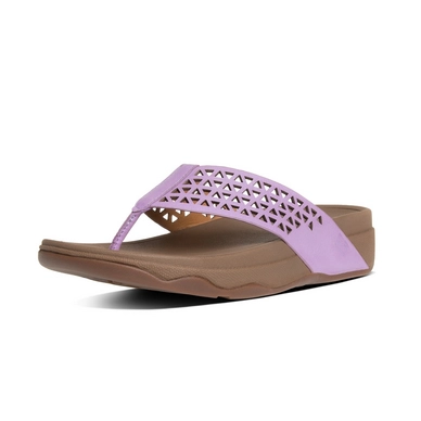 Slipper FitFlop Leather Latice Surfa Dusty Lilac