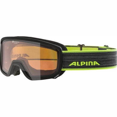 Ski Goggles Alpina Scarabeo S Black Neon QH Orange
