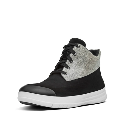 FitFlop Sporty-Pop High-Top Suede Stone Pebbleprint