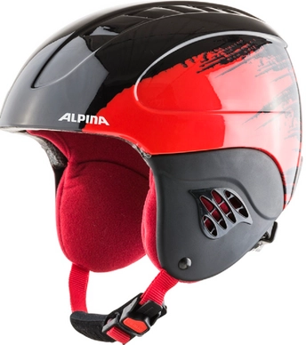 Skihelm Alpina Carat Black Red