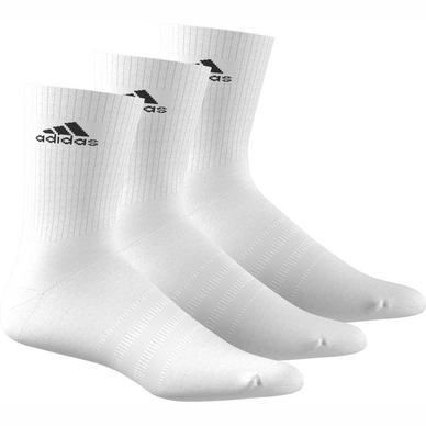 Tennissocke Adidas 3-Stripes CR HC White/White/Black (3 Stück)