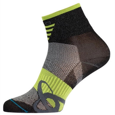 Sokken Odlo Unisex Short Cycling Mid Black Acid Lime