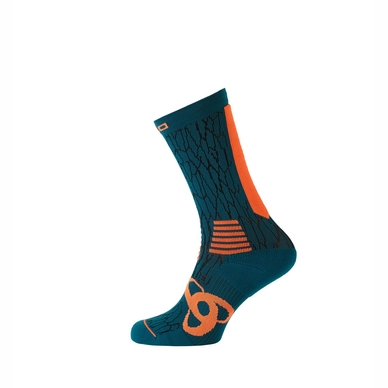Sokken Odlo Men Socks Long Ceramicool Light Blue Coral Orange Clown Fish