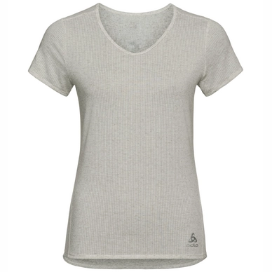 T-Shirt de Sport Odlo Women Top Crew Neck S/S Lou Linencool Light Grey Melange