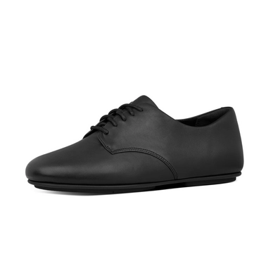 FitFlop Adeola Lace-Up Derby's Leather All Black Damen