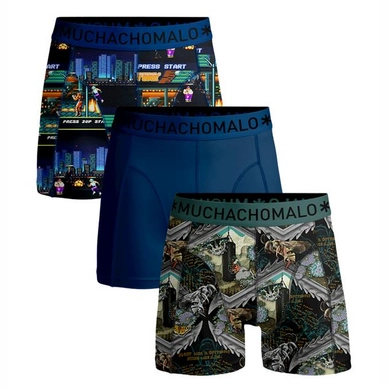 Boxershort Muchachomalo Men Shorts Muhammad Ali Experience Print/Print/Blue (3-Pack)